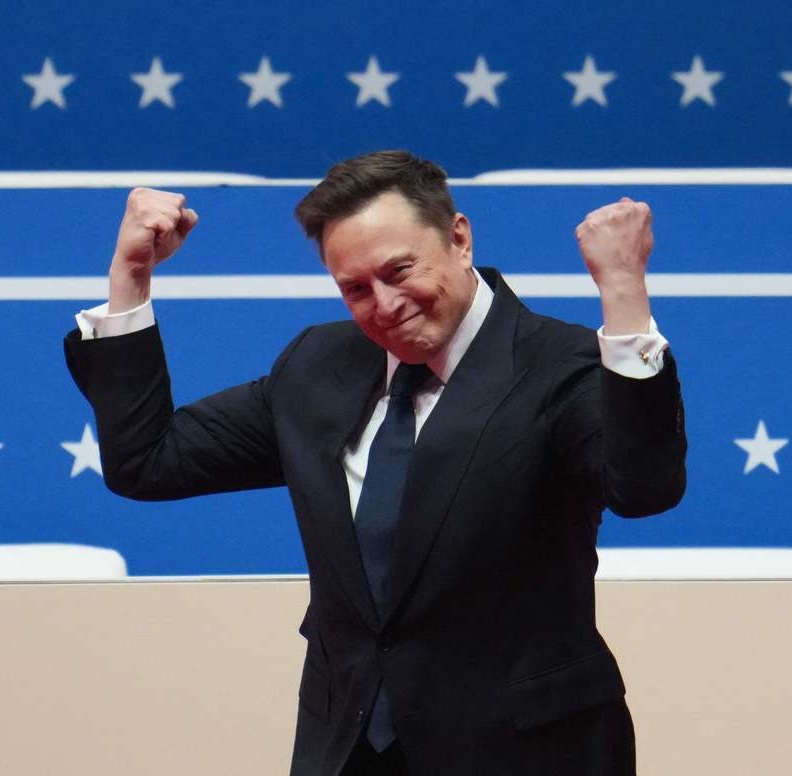 Elon with Fist in the Air